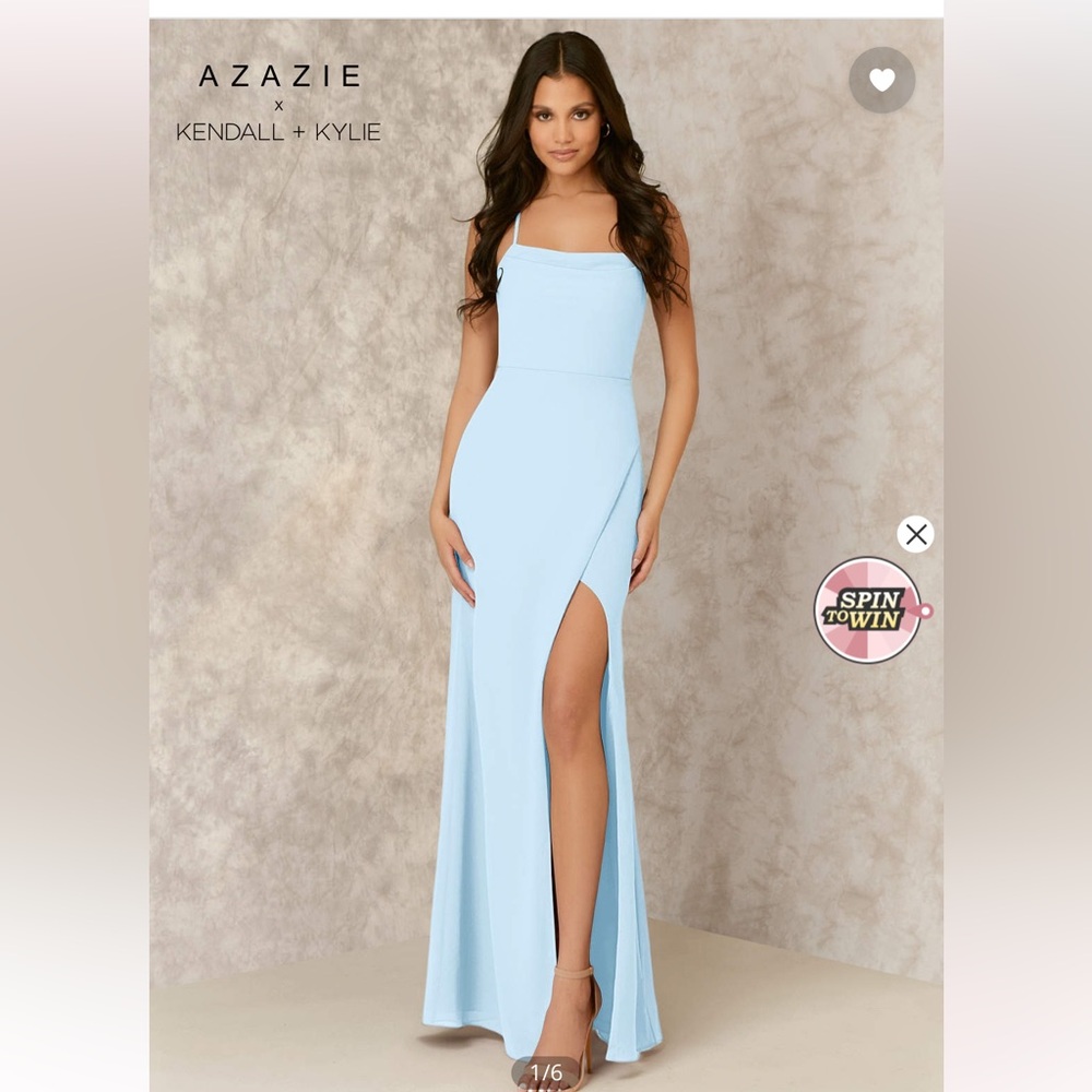 Azazie size 2 sky blue dress